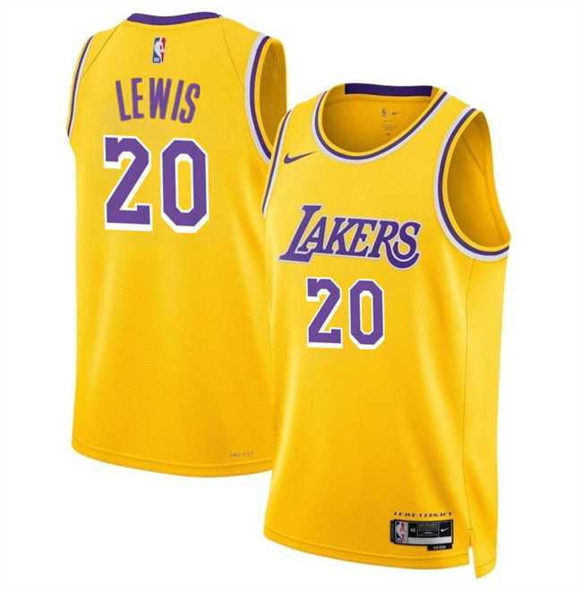 Men's Los Angeles Lakers #20 Maxwell Lewis Yellow 2024 Icon Edition Stitched Jersey Dzhi,We sell and wholesale Men's Los Angeles Lakers #20 Maxwell Lewis Yellow 2024 Icon Edition Stitched Jersey Dzhi on line form chian!